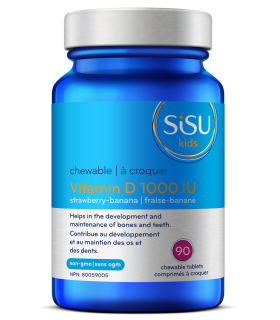 SISU Kids Vitamin D3 1000 IU Strawberry Banana, 90 Tabs | Unbeatable Prices, Daily Deals | VITASHOP