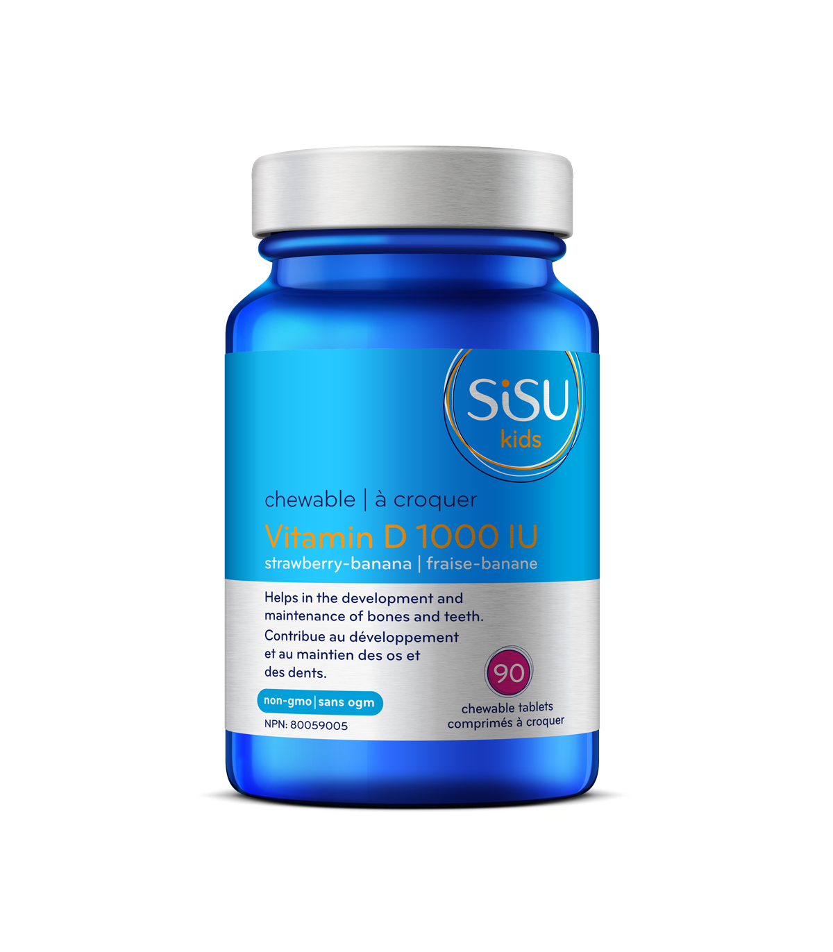 SISU Kids Vitamin D3 1000 IU Strawberry Banana, 90 Tabs | Unbeatable Prices, Daily Deals | VITASHOP
