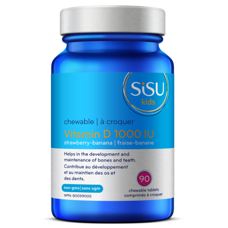 SISU Kids Vitamin D3 1000 IU Strawberry Banana, 90 Tabs | Unbeatable Prices, Daily Deals | VITASHOP