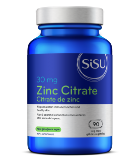 SISU Zinc Citrate 30 mg, 90 Vegetable Caps | 每天不同折扣, 全网最低价格 | 种类齐全的保健品店铺 VITASHOP, 只有你想不到, 没有你买不到 !