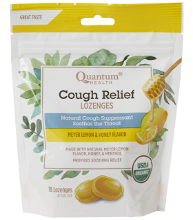 Organic Cough Relief Meyer Lemon 18 Lozenges | Safest & Easiest Shopping Vitamins Online | VITASHOP