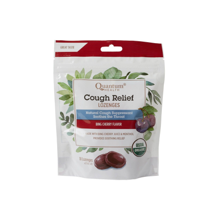Organic Cough Relief Bing Cherry 18 Lozenges | Safest & Easiest Shopping Vitamins Online | VITASHOP