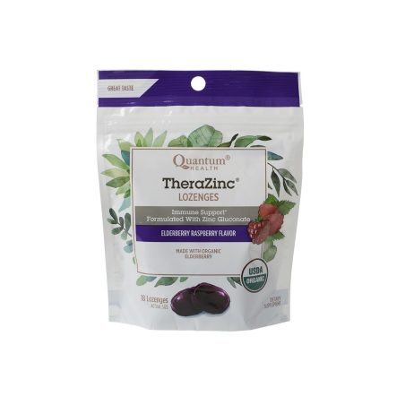 Quantum Health Organic TheraZinc Elderberry 18 Lozenges | Unbeatable Prices, Daily Deals | VITASHOP