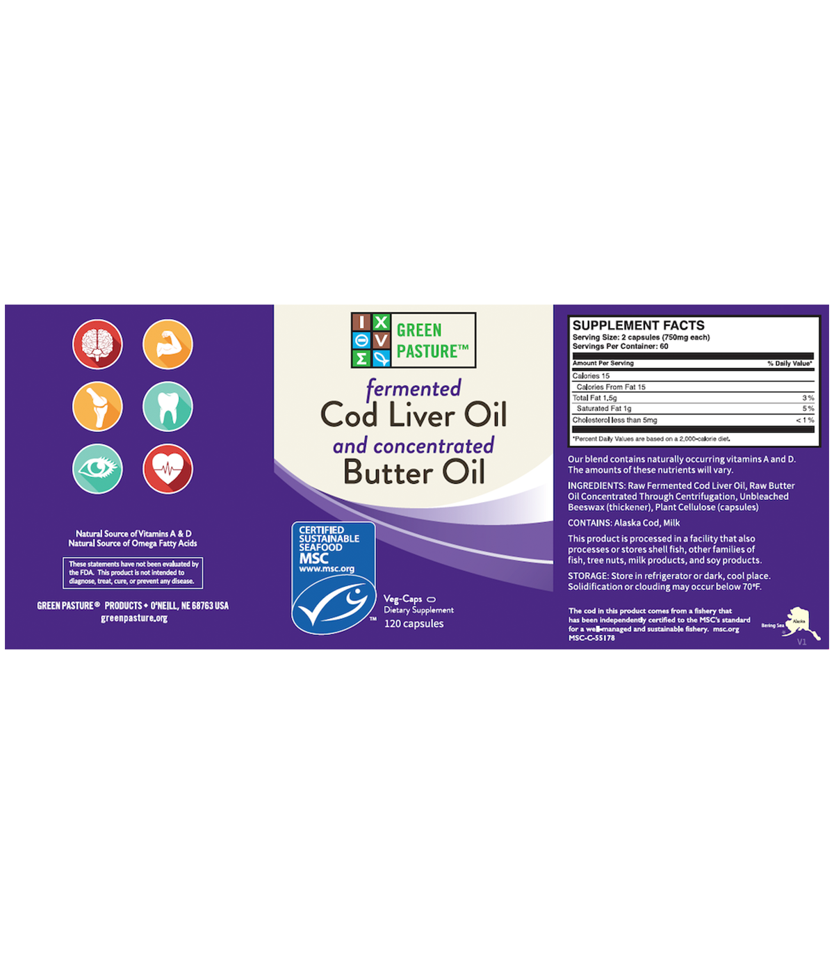 F.C.L. Oil Concentrated Butter Oil 120 Capsules | Safest & Easiest Shopping Vitamins Online | VITASHOP