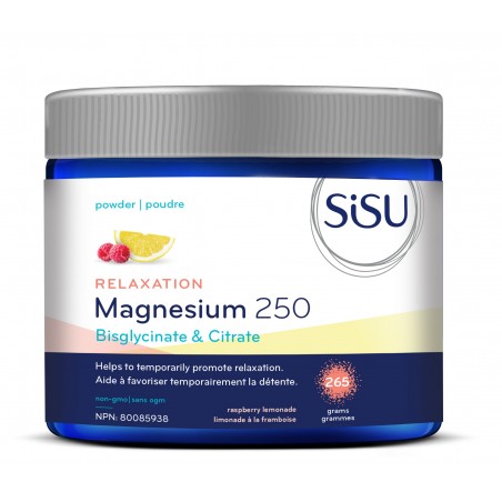 SISU 시수 마그네슘 250 릴랙세이션 블렌드 라즈베리 레모네이드, 265g | 매일 업데이트되는 특가 상품 | VITASHOP