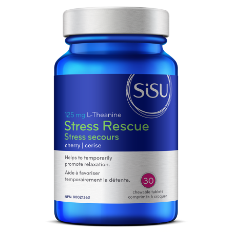 Stress Rescue 125 mg de L-théanine cerise, 30 à croquer | Safest & Easiest Shopping Vitamins Online | VITASHOP