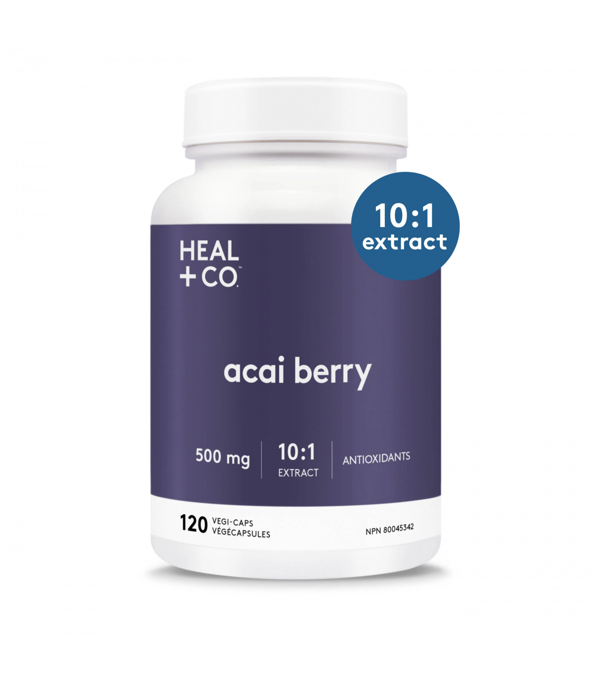 HEAL + CO. 힐플러스 아사이 베리 (10:1) 500 mg 120 식물성 캡슐 | 매일 업데이트되는 특가 상품 | VITASHOP