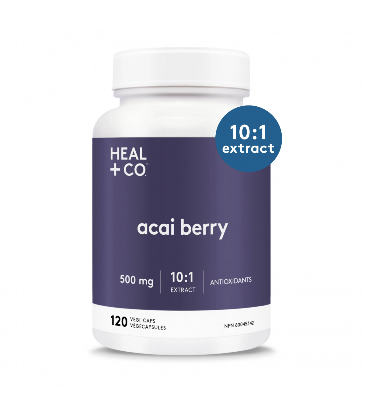 HEAL + CO. Acai Berry (10:1) 500 mg 120 Vegi Capsules | Unbeatable Prices, Daily Deals | VITASHOP