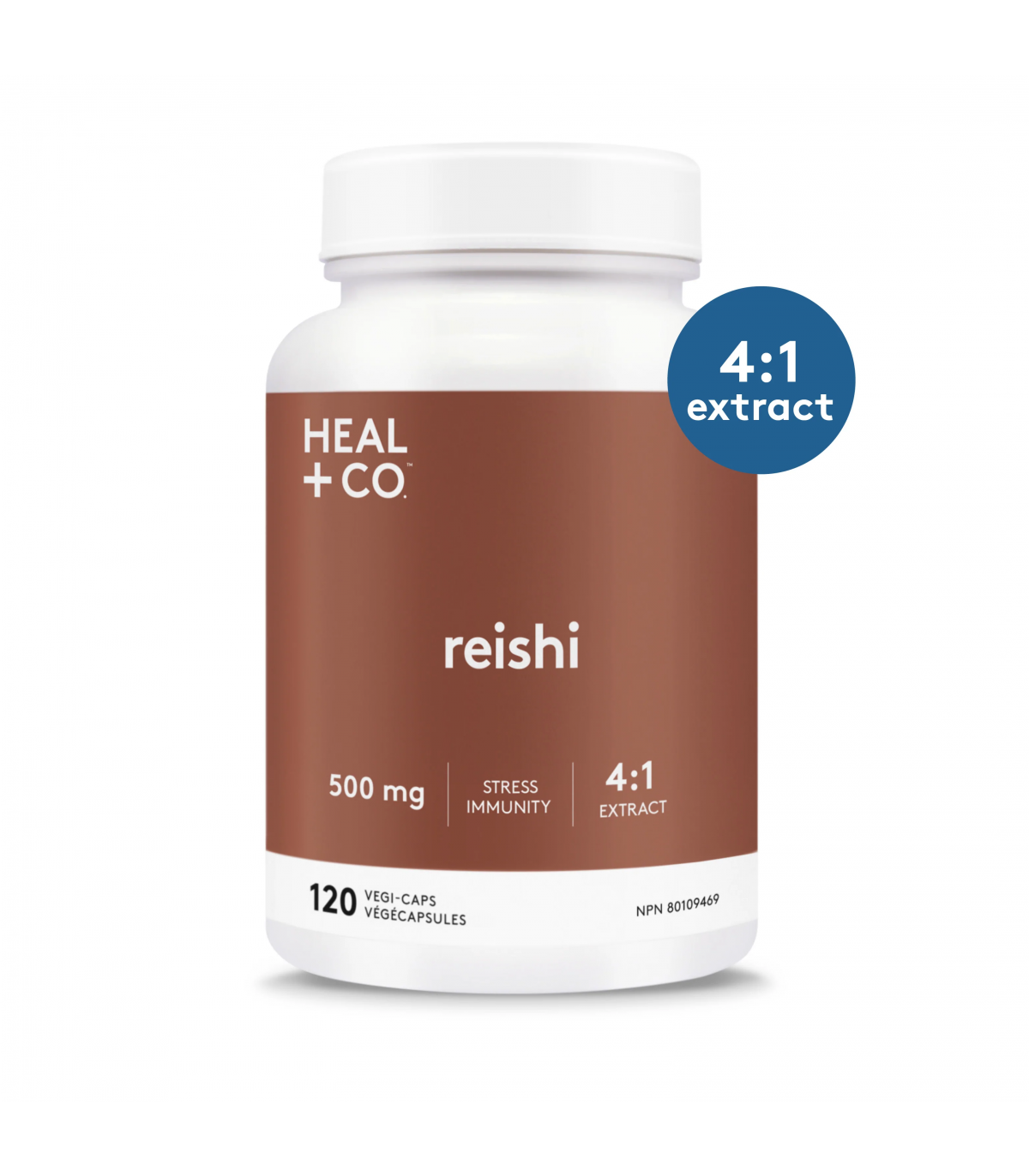 HEAL + CO. 힐플러스 영지버섯 (4:1) 500 mg 120 식물성 캡슐 | 매일 업데이트되는 특가 상품 | VITASHOP