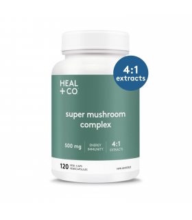 HEAL + CO. Super Mushroom Complex (4:1) 500 mg 120 Vegi Capsules | Unbeatable Prices, Daily Deals | VITASHOP