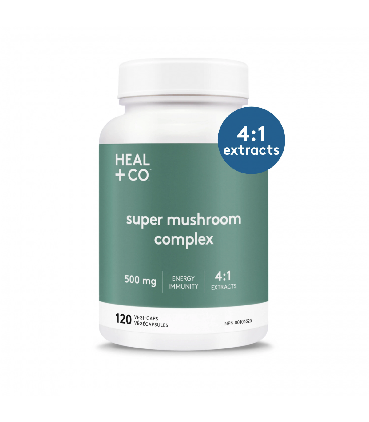 HEAL + CO. Super Mushroom Complex (4:1) 500 mg 120 Vegi Capsules | Unbeatable Prices, Daily Deals | VITASHOP