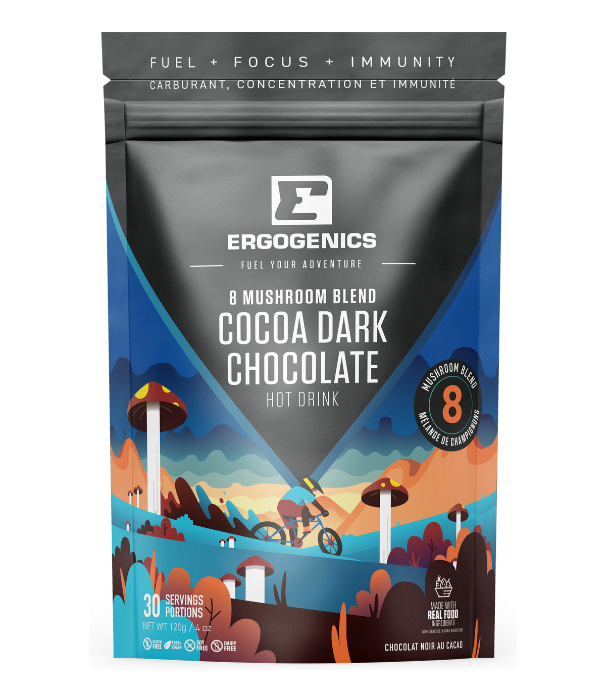 Ergogenics Nutrition 어고닉스 뉴트리션 8 버섯 혼합 핫 초콜릿 120g | 매일 업데이트되는 특가 상품 | VITASHOP