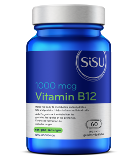 SISU Vitamin B12 Cyanocobalamin, 60 Vegetable Caps | Unbeatable Prices, Daily Deals | VITASHOP