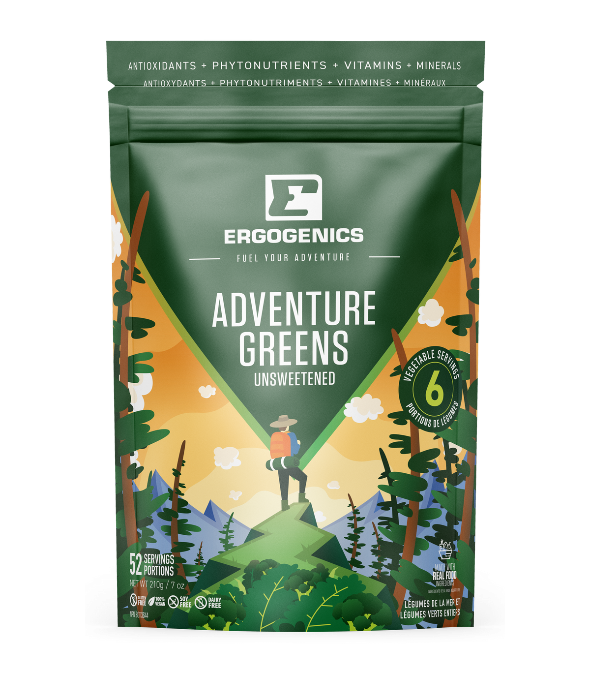 Ergogenics Nutrition Adventure Greens, Powder 210 g | 每天不同折扣, 全网最低价格 | 种类齐全的保健品店铺 VITASHOP, 只有你想不到, 没有你买不到 !