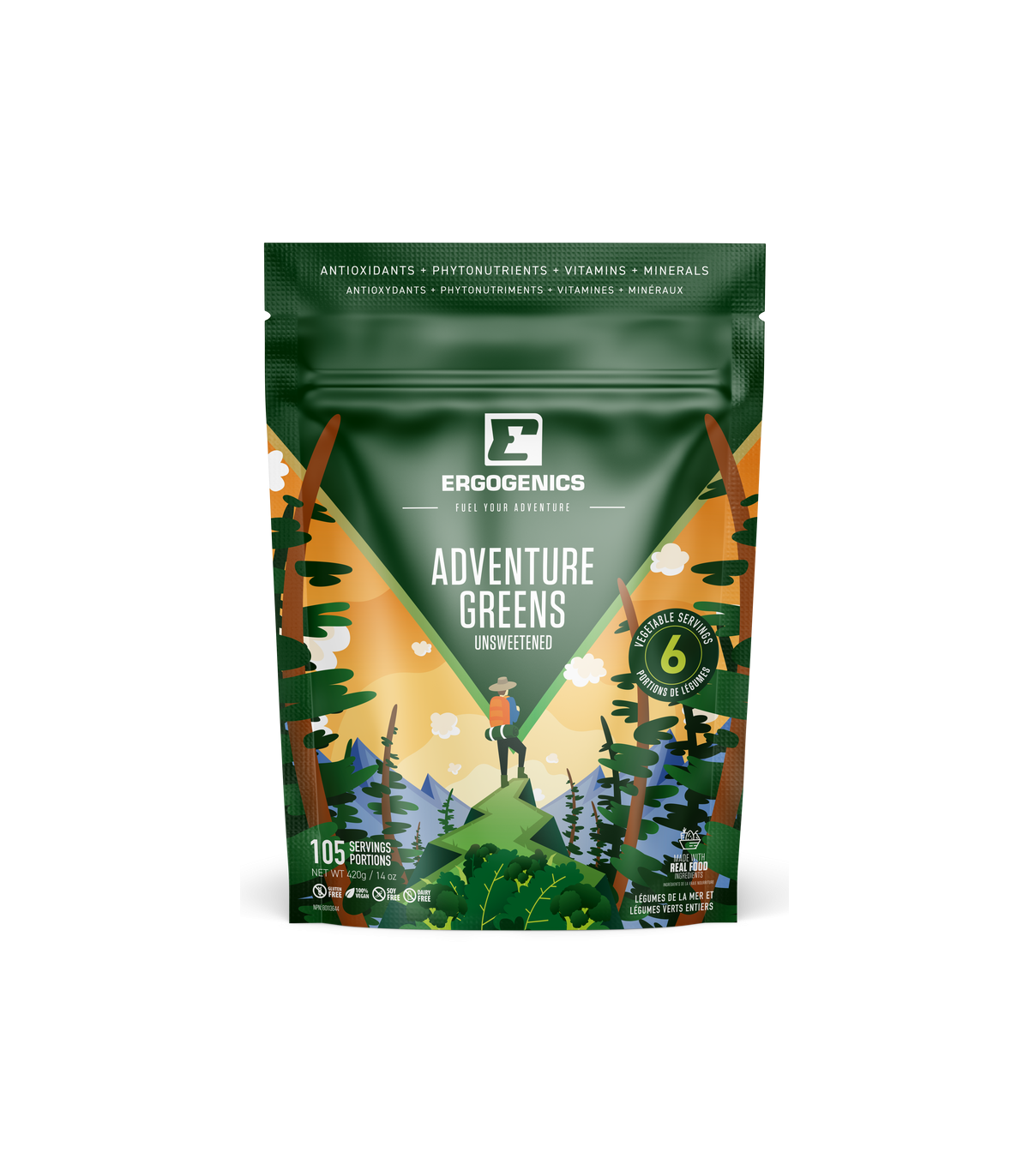 Ergogenics Nutrition Adventure Greens, Powder 420 g | 每天不同折扣, 全网最低价格 | 种类齐全的保健品店铺 VITASHOP, 只有你想不到, 没有你买不到 !