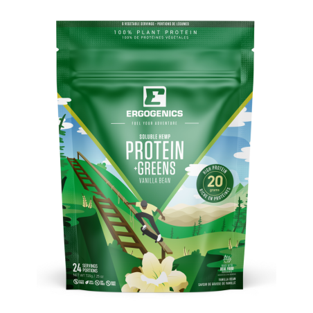 Ergogenics Nutrition 어고닉스 뉴트리션 대마 단백질+그린, 바닐라 720g | 매일 업데이트되는 특가 상품 | VITASHOP