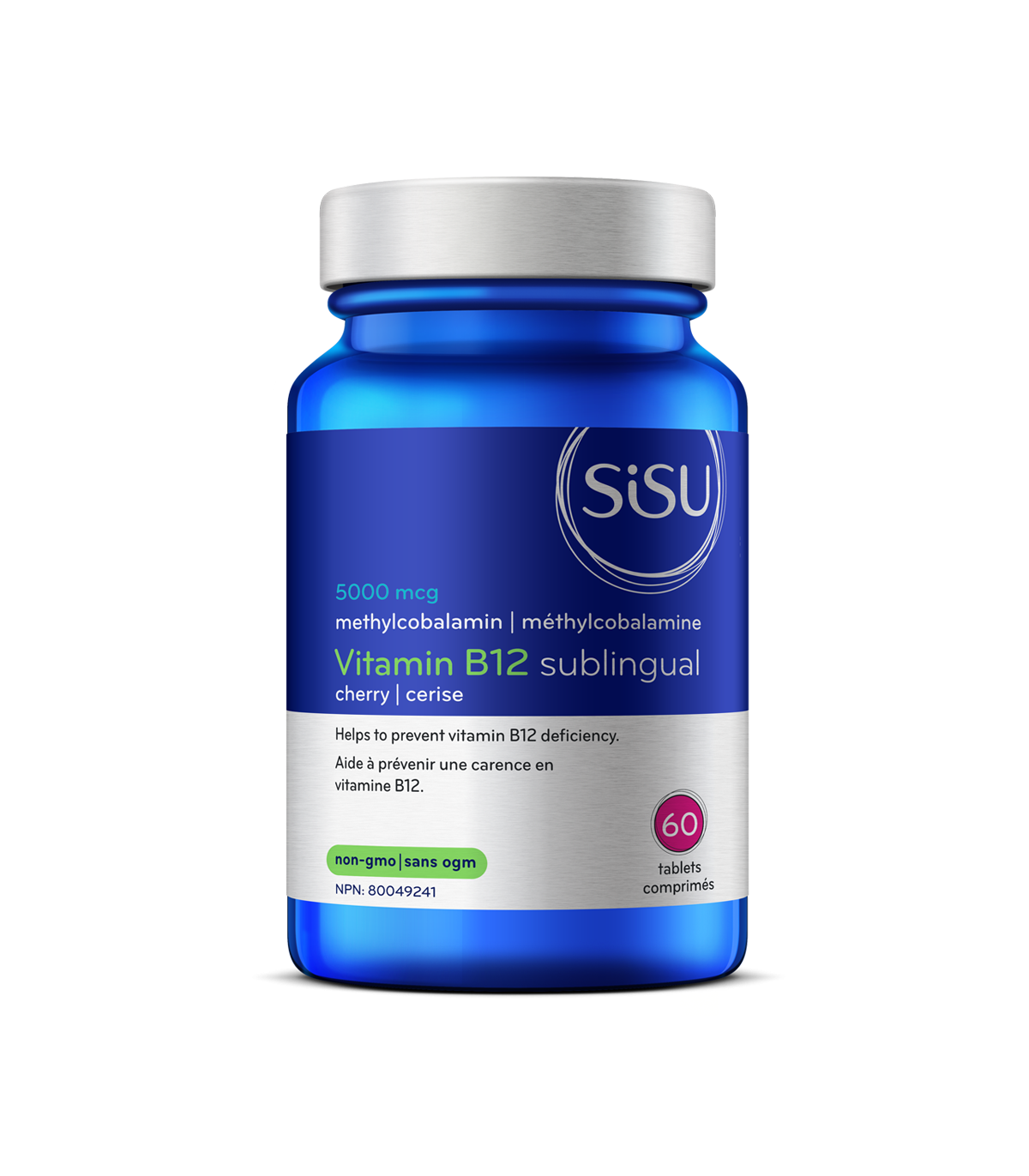 B12 5000 mcg méthylcobalamine cerise, 60 comprimés | Safest & Easiest Shopping Vitamins Online | VITASHOP