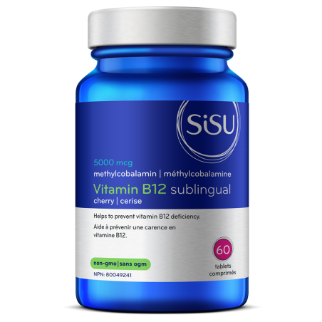 B12 5000 mcg méthylcobalamine cerise, 60 comprimés | Safest & Easiest Shopping Vitamins Online | VITASHOP
