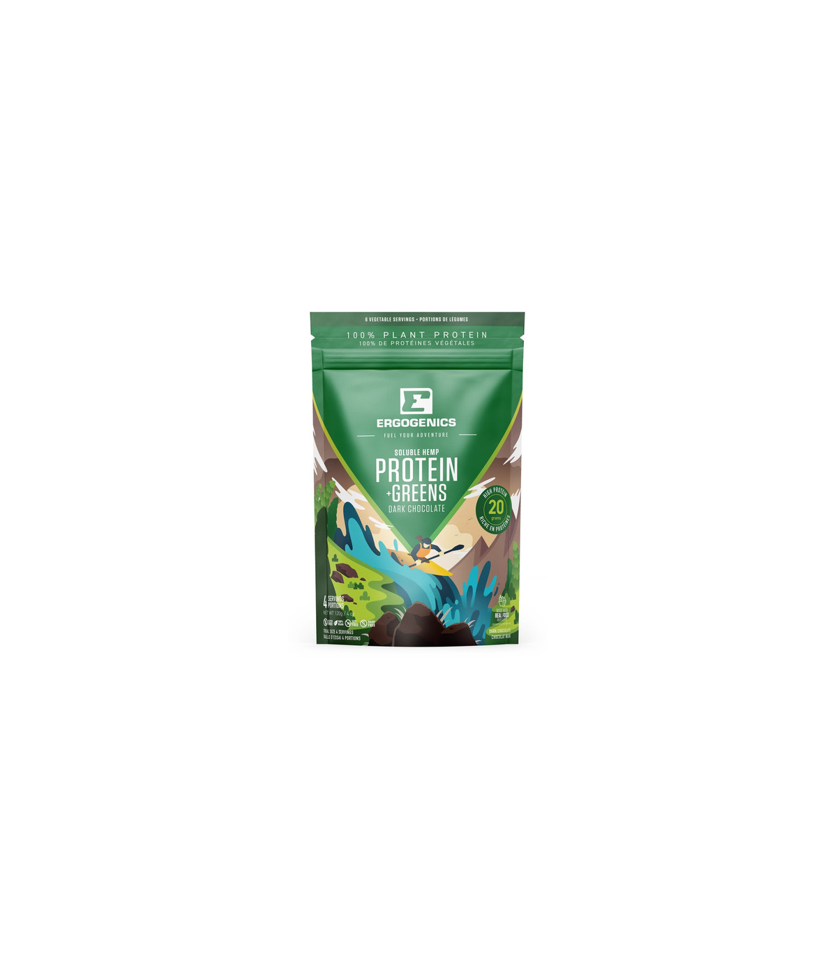 Ergogenics Nutrition 어고닉스 뉴트리션 대마 단백질+그린, 초콜릿 120g | 매일 업데이트되는 특가 상품 | VITASHOP