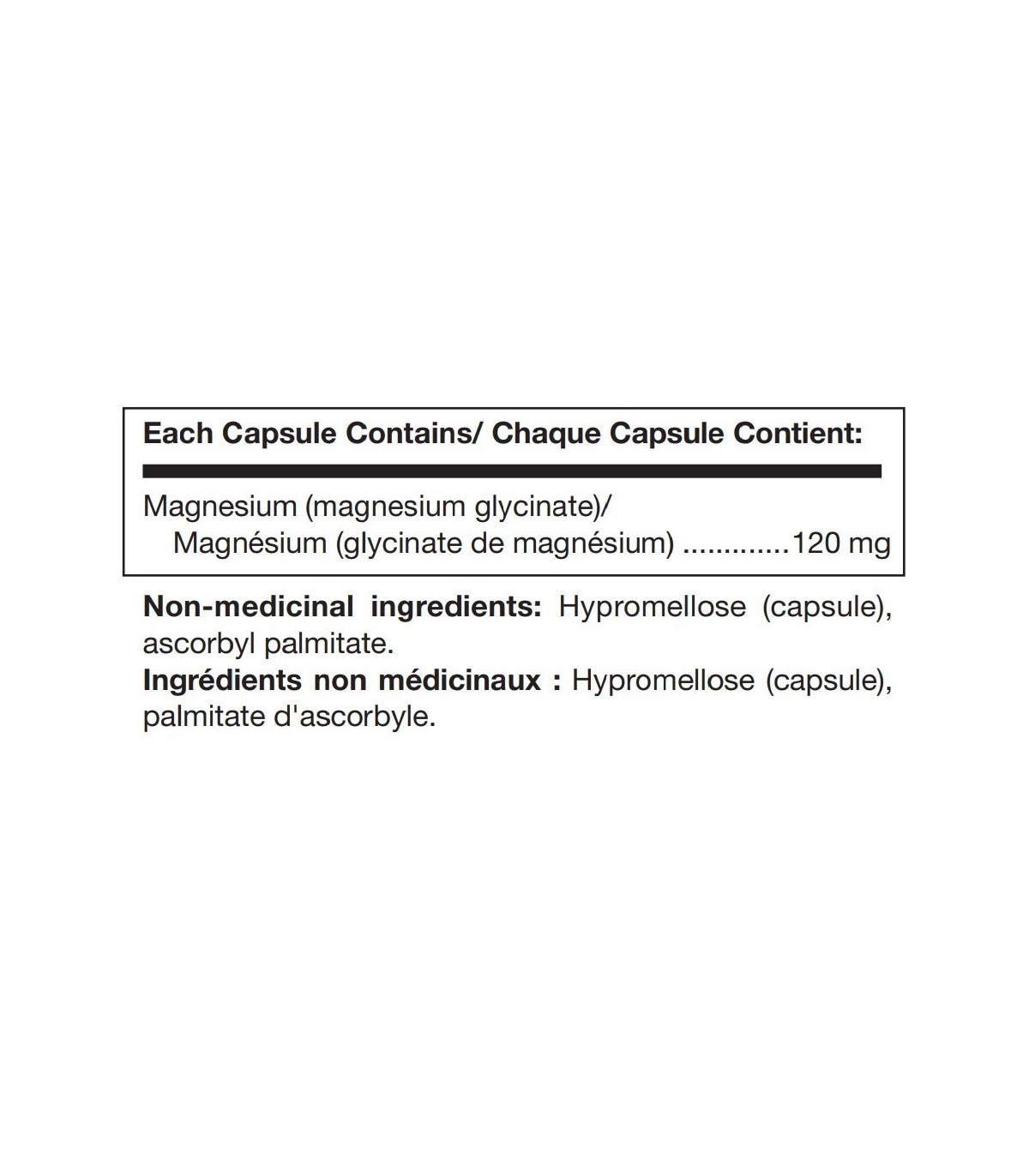 Magnesium Glycinate 120 Capsules | Safest & Easiest Shopping Vitamins Online | VITASHOP
