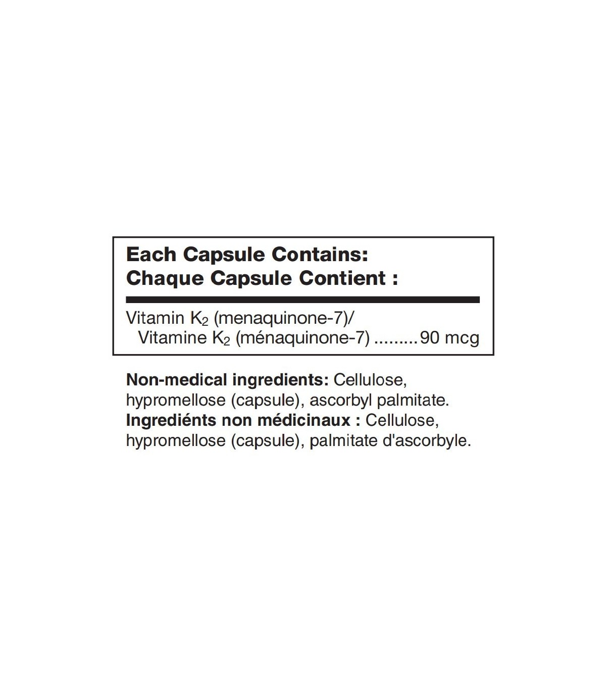 Vitamin K2 60 Capsules | Safest & Easiest Shopping Vitamins Online | VITASHOP