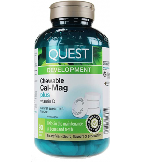 QUEST Chewable Cal-Mag + Vitamin D 90 Chewable Tablets | 每天不同折扣, 全网最低价格 | 种类齐全的保健品店铺 VITASHOP, 只有你想不到, 没有你买不到 !