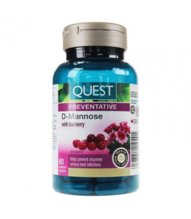 QUEST D-Mannose With Cranberry 60 Vegi Capsules | Unbeatable Prices, Daily Deals | VITASHOP