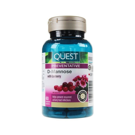 QUEST D-Mannose With Cranberry 60 Vegi Capsules | Unbeatable Prices, Daily Deals | VITASHOP