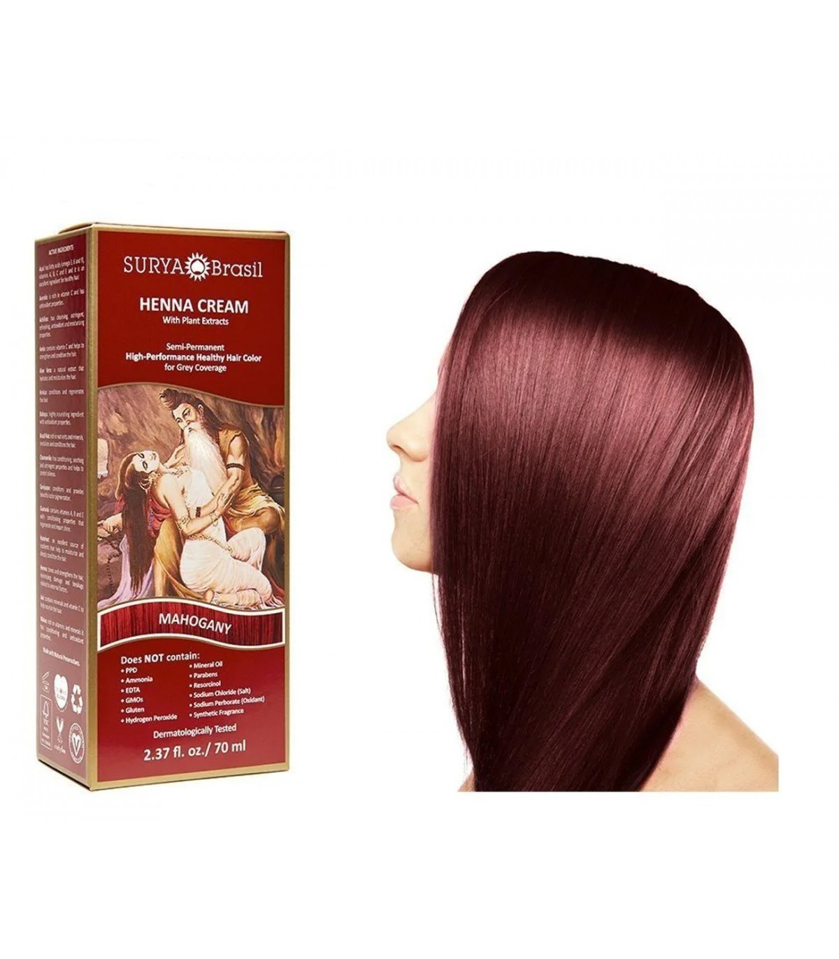 Henna Cream Mahogany 70 ml | Safest & Easiest Shopping Vitamins Online | VITASHOP