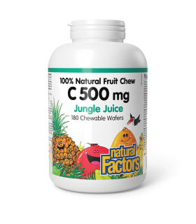 C 500 mg 100% Natural Fruit Chew, Jungle Juice 180 Chewable Tablets | Safest & Easiest Shopping Vitamins Online | VITASHOP