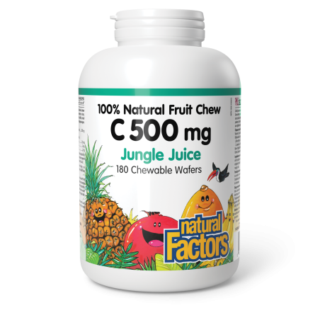 C 500 mg 100% Natural Fruit Chew, Jungle Juice 180 Chewable Tablets | Safest & Easiest Shopping Vitamins Online | VITASHOP