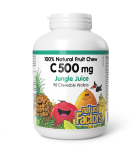 Natural Factors 내추럴 팩터스 C 500 mg 100% 천연 과일 츄, 정글 주스 90 츄어블 정제 | 매일 업데이트되는 특가 상품 | VITASHOP