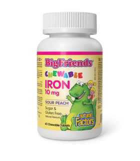Natural Factors Chewable Iron 10 mg, Big Friends 60 Chewable Tablets | Unbeatable Prices, Daily Deals | VITASHOP