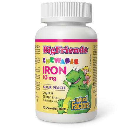 Chewable Iron 10 mg, Big Friends 60 Chewable Tablets | Safest & Easiest Shopping Vitamins Online | VITASHOP