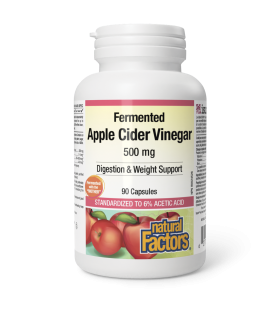 Natural Factors Fermented Apple Cider Vinegar 500 mg 90 Capsules | Unbeatable Prices, Daily Deals | VITASHOP