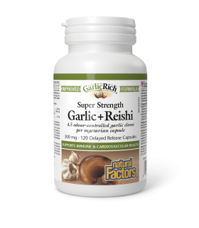 Natural Factors 내추럴 팩터스 GarlicRich Garlic+Reishi Super Strength 300mg 120dr | 매일 업데이트되는 특가 상품 | VITASHOP
