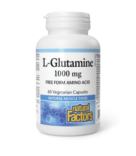 Natural Factors 내추럴 팩터스 L-글루타민 1000 mg 60 식물성 캡슐 | 매일 업데이트되는 특가 상품 | VITASHOP