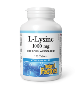 Natural Factors L-Lysine 1000 mg 120 Tablets | 每天不同折扣, 全网最低价格 | 种类齐全的保健品店铺 VITASHOP, 只有你想不到, 没有你买不到 !