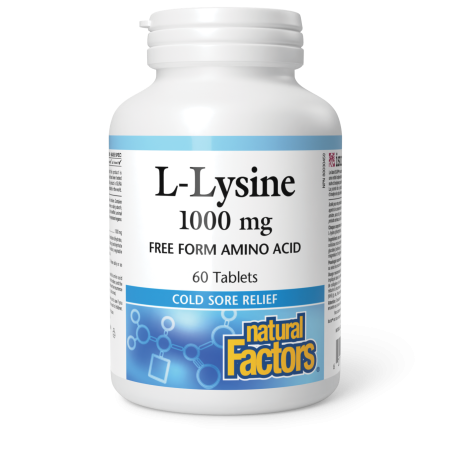 Natural Factors L-Lysine 1000 mg 60 Tablets | 每天不同折扣, 全网最低价格 | 种类齐全的保健品店铺 VITASHOP, 只有你想不到, 没有你买不到 !