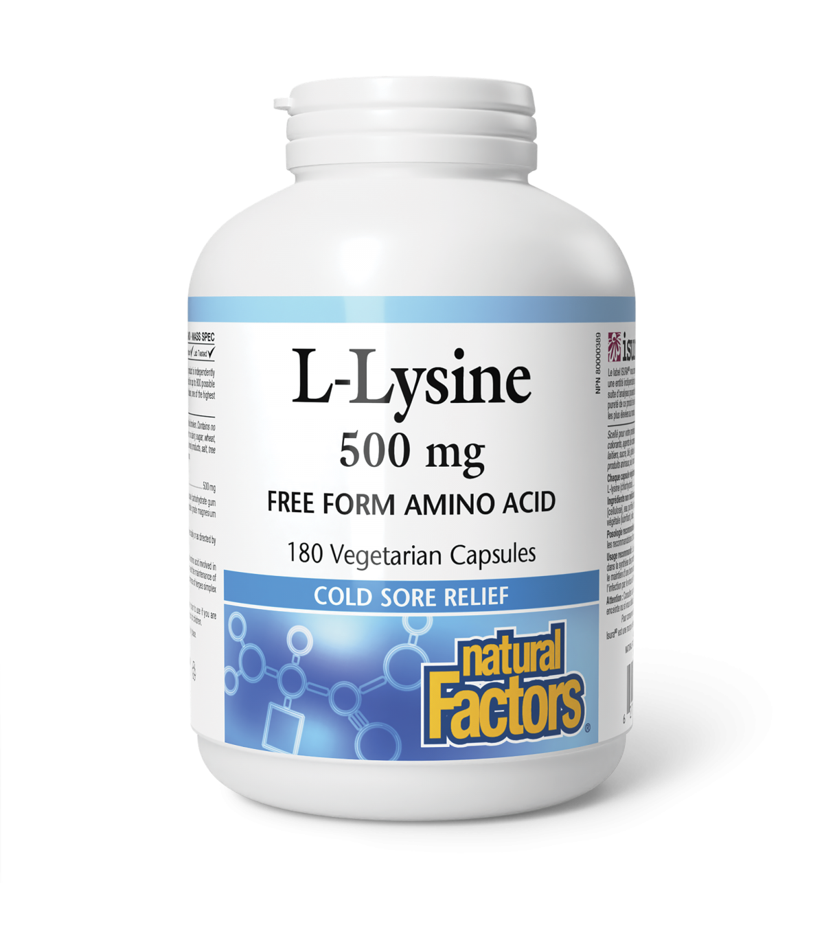 Natural Factors L-Lysine 500 mg 180 Vegi Capsules | 每天不同折扣, 全网最低价格 | 种类齐全的保健品店铺 VITASHOP, 只有你想不到, 没有你买不到 !