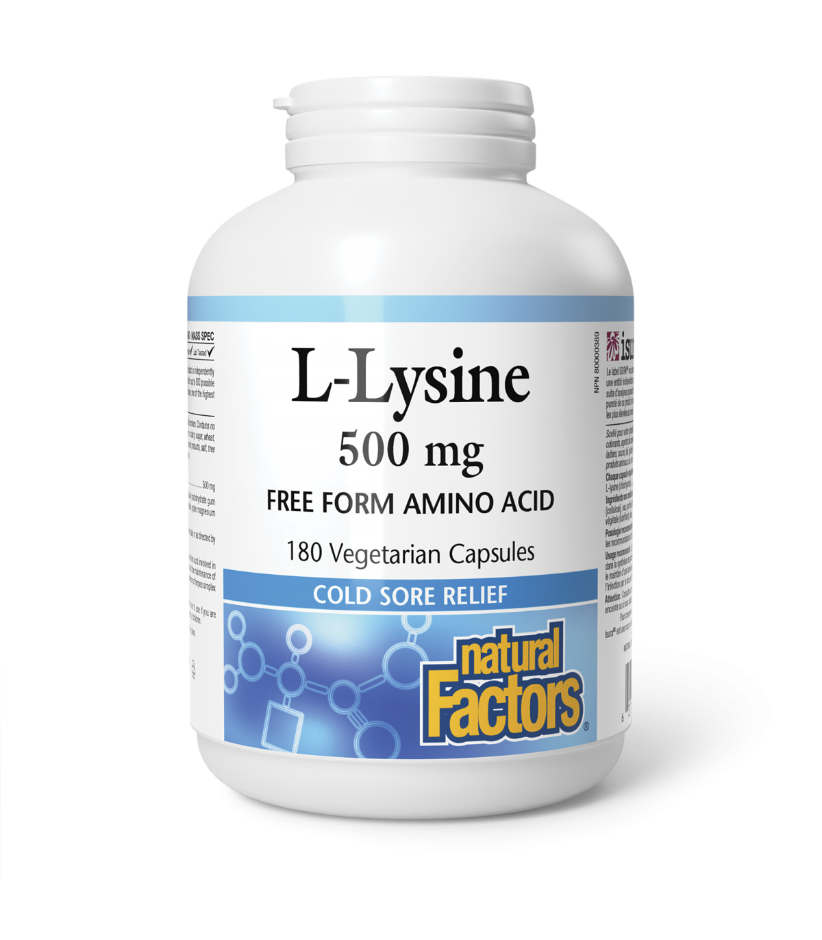 Natural Factors L-Lysine 500 mg 180 Vegi Capsules | 每天不同折扣, 全网最低价格 | 种类齐全的保健品店铺 VITASHOP, 只有你想不到, 没有你买不到 !