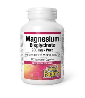 Natural Factors Magnesium Bisglycinate Pure 200 mg 120 Vegi Capsules | Unbeatable Prices, Daily Deals | VITASHOP