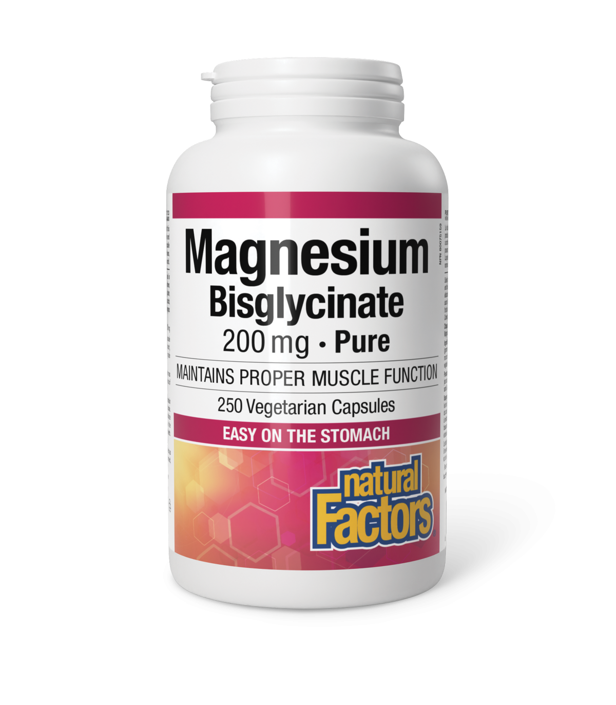 Natural Factors 내추럴 팩터스 마그네슘 비스글리시네이트 퓨어 200 mg 250 식물성 캡슐 | 매일 업데이트되는 특가 상품 | VITASHOP