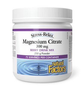Natural Factors Magnesium Citrate 300 mg, Berry, Stress-Relax 250 g | 每天不同折扣, 全网最低价格 | 种类齐全的保健品店铺 VITASHOP, 只有你想不到, 没有你买不到 !