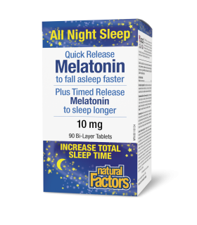 Melatonin Quick Release Plus Timed Release 10 mg Bi-Layer Tablets 90 b/l Tablets | Safest & Easiest Shopping Vitamins Online | V