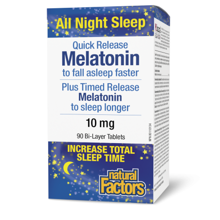 Melatonin Quick Release Plus Timed Release 10 mg Bi-Layer Tablets 90 b/l Tablets | Safest & Easiest Shopping Vitamins Online | V