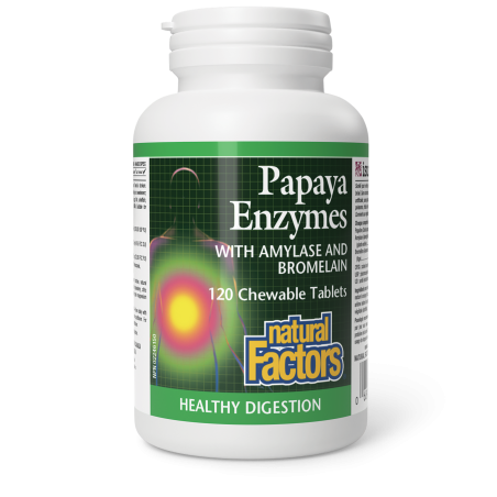 Natural Factors Papaya Enzymes with Amylase and Bromelain 120 Chewable Tablets | 每天不同折扣, 全网最低价格 | 种类齐全的保健品店铺 VITASHOP, 只有你想不到, 没
