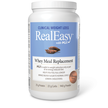 Natural Factors 내추럴 팩터스 RealEasy with PGX 유장 식사 대용품, 초콜릿 940g | 매일 업데이트되는 특가 상품 | VITASHOP