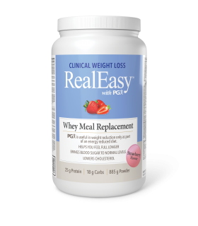 Natural Factors RealEasy with PGX Whey Meal Replacement, Strawberry 885 g | Unbeatable Prices, Daily Deals | VITASHOP