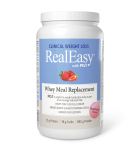 Natural Factors 내추럴 팩터스 RealEasy with PGX 유청 식사 대체품, 딸기 885g | 매일 업데이트되는 특가 상품 | VITASHOP